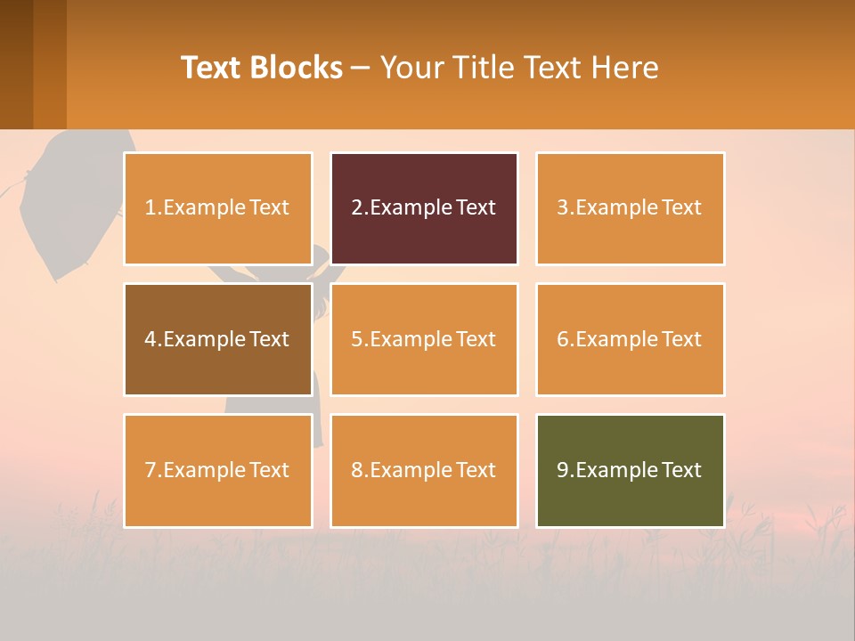 Girl With Umbrella PowerPoint Template