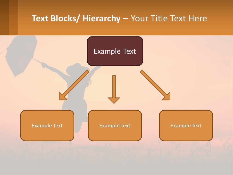 Girl With Umbrella PowerPoint Template