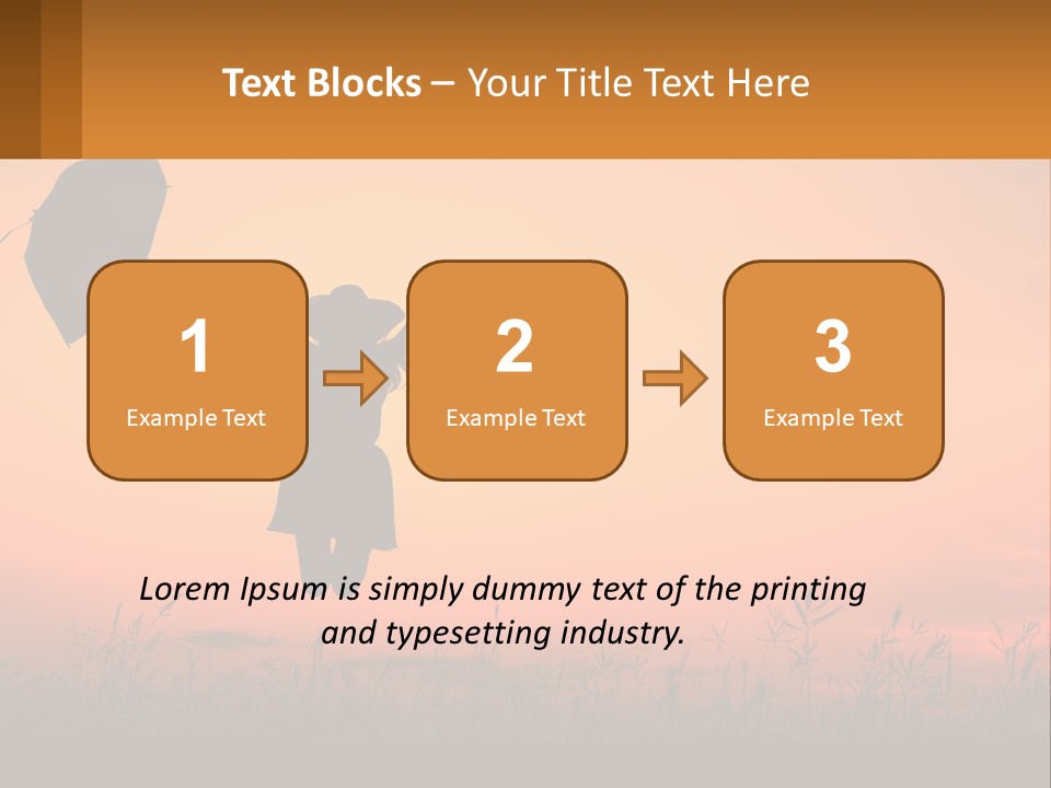 Girl With Umbrella PowerPoint Template