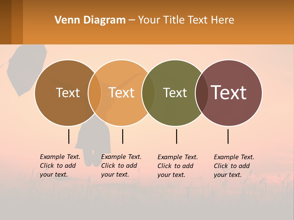 Girl With Umbrella PowerPoint Template