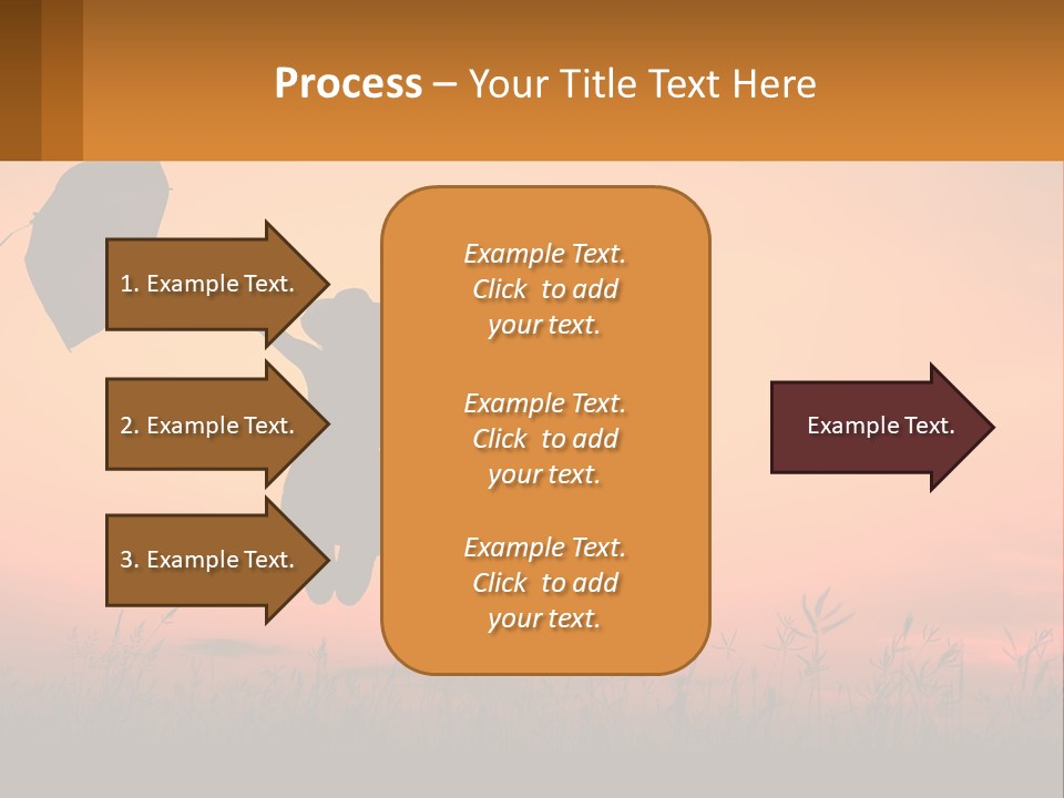 Girl With Umbrella PowerPoint Template