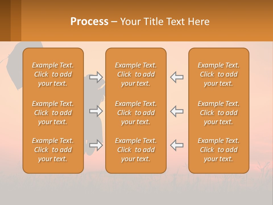 Girl With Umbrella PowerPoint Template