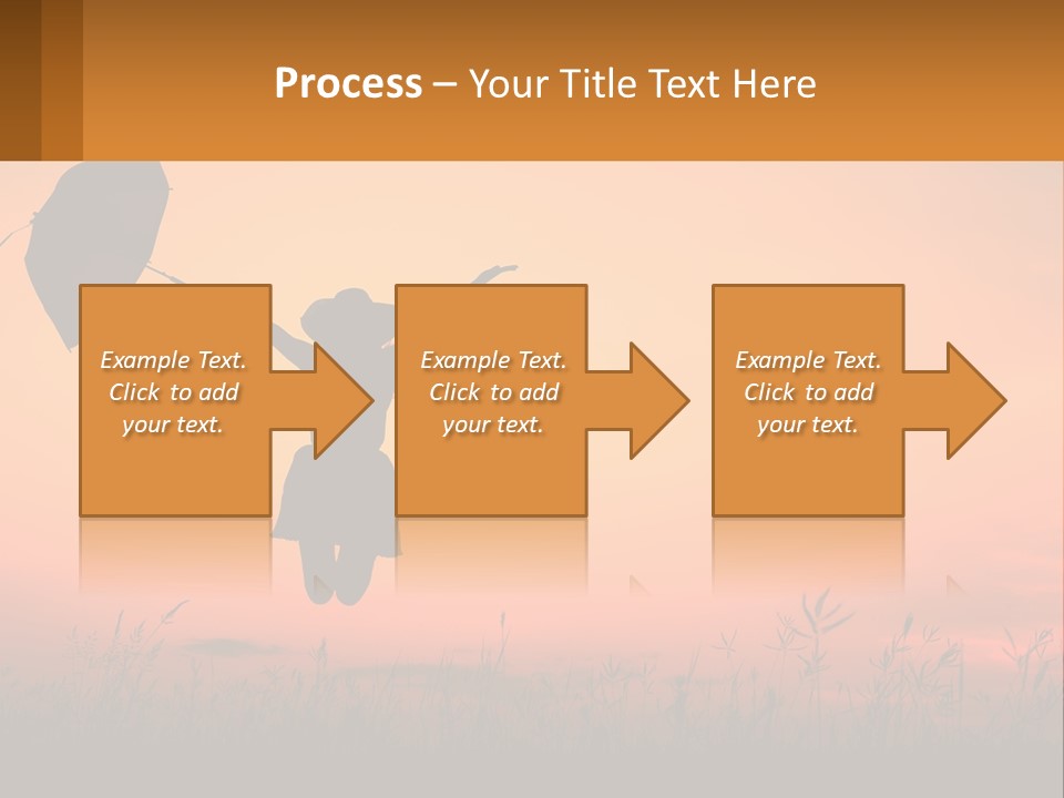 Girl With Umbrella PowerPoint Template