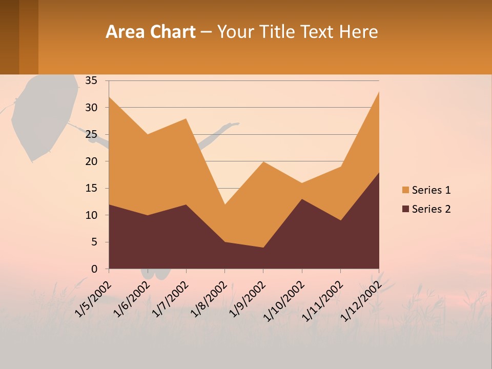 Girl With Umbrella PowerPoint Template
