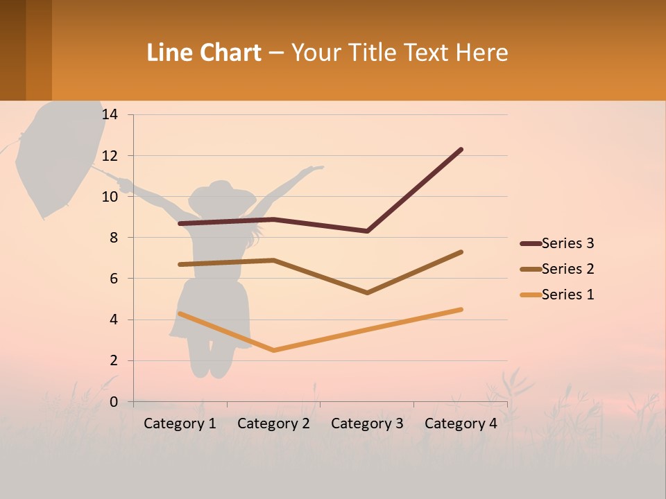 Girl With Umbrella PowerPoint Template