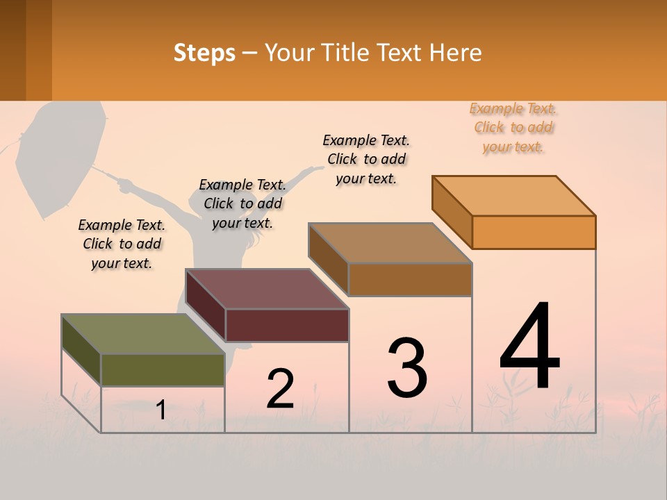 Girl With Umbrella PowerPoint Template