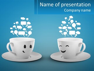 Chatting Over A Cup Of Tea PowerPoint Template