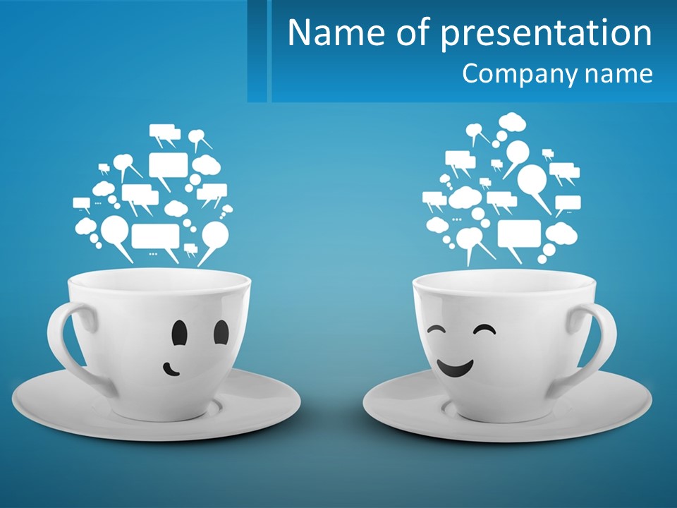 Chatting Over A Cup Of Tea PowerPoint Template