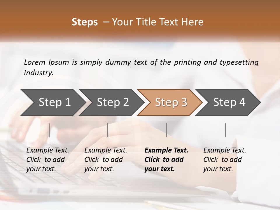 Woman Working At Laptop PowerPoint Template