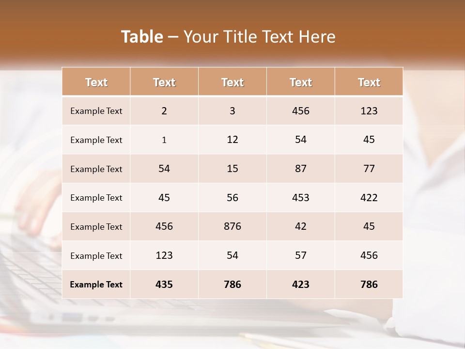 Woman Working At Laptop PowerPoint Template