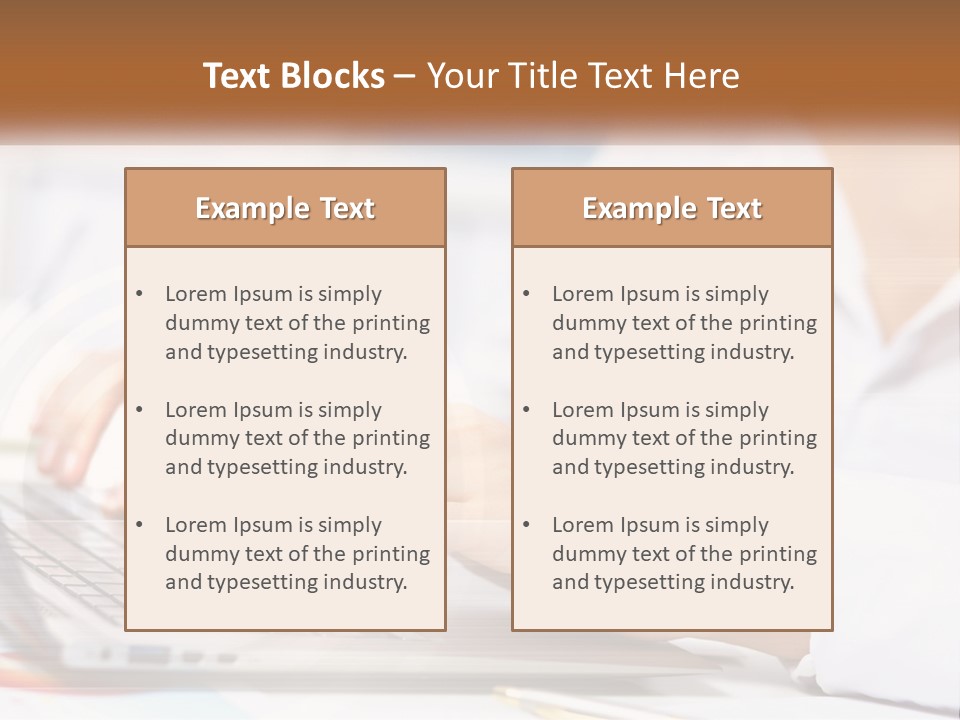 Woman Working At Laptop PowerPoint Template