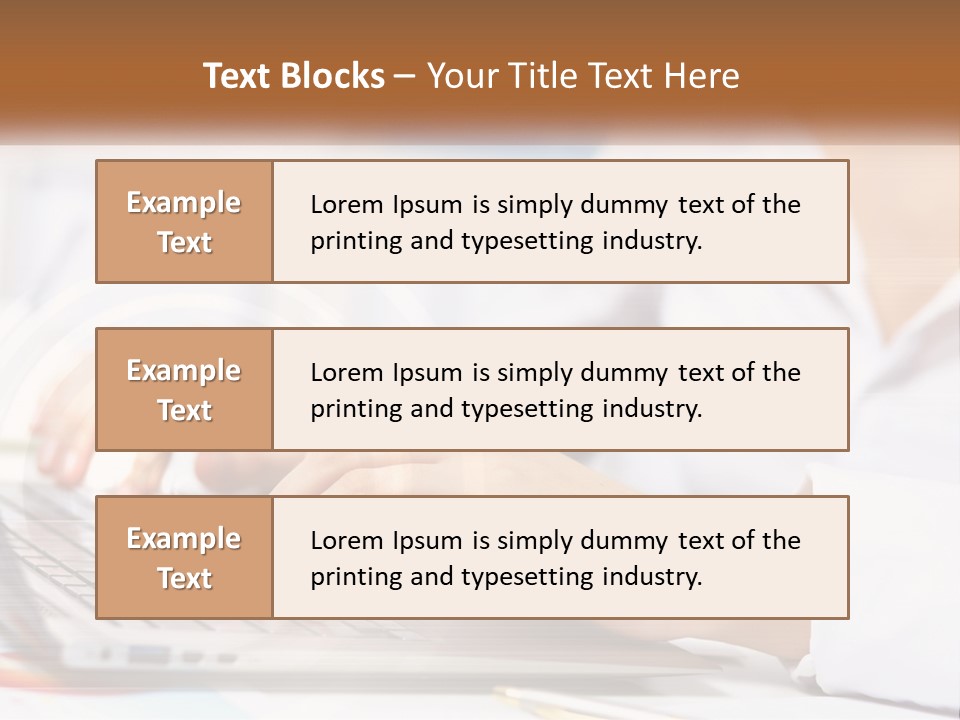 Woman Working At Laptop PowerPoint Template