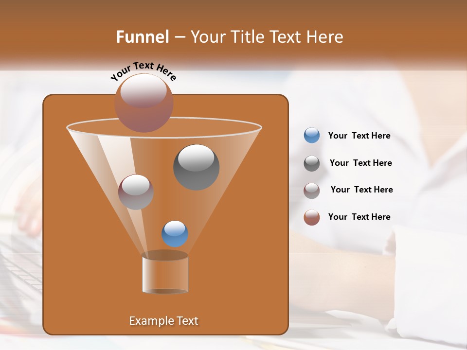 Woman Working At Laptop PowerPoint Template