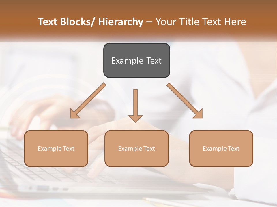 Woman Working At Laptop PowerPoint Template