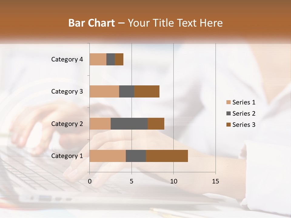 Woman Working At Laptop PowerPoint Template