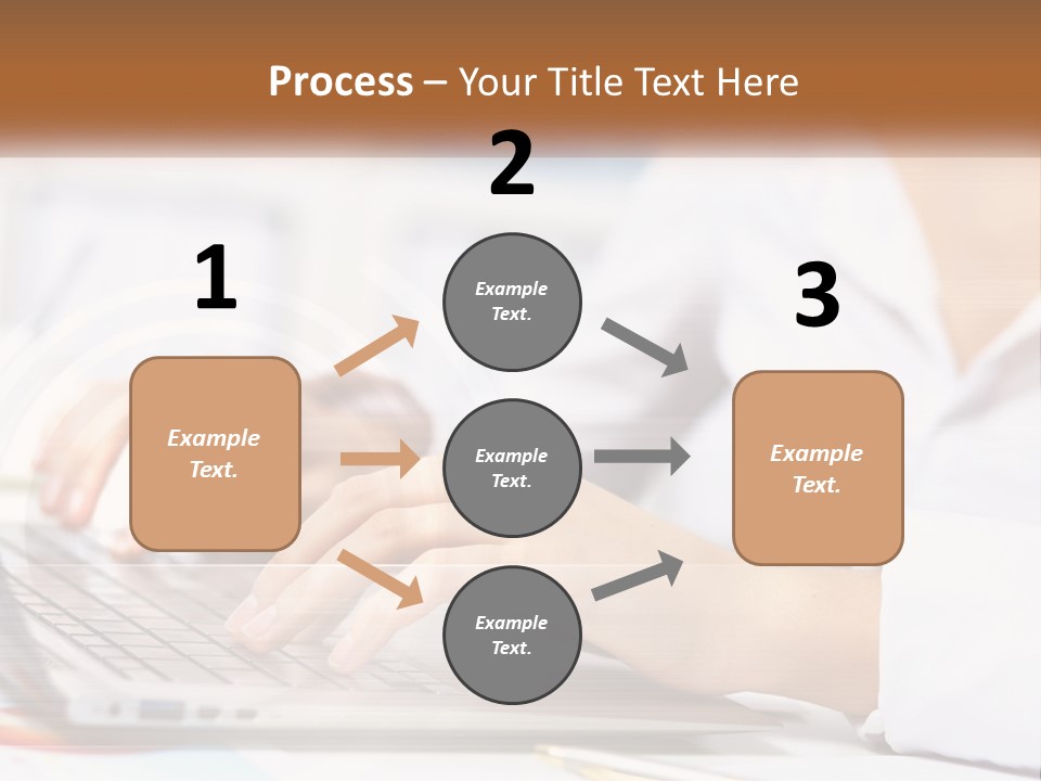 Woman Working At Laptop PowerPoint Template
