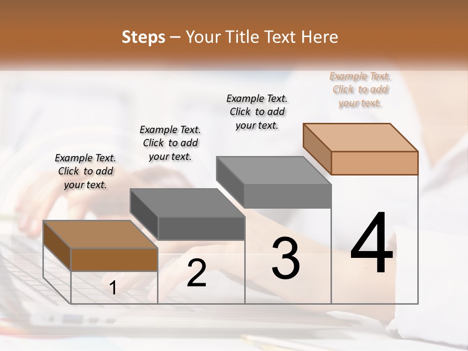 Woman Working At Laptop PowerPoint Template