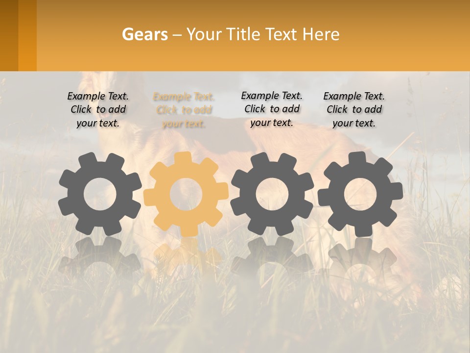 Russian Hunting Greyhound Dog PowerPoint Template