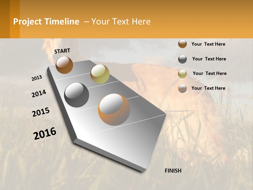 Russian Hunting Greyhound Dog PowerPoint Template