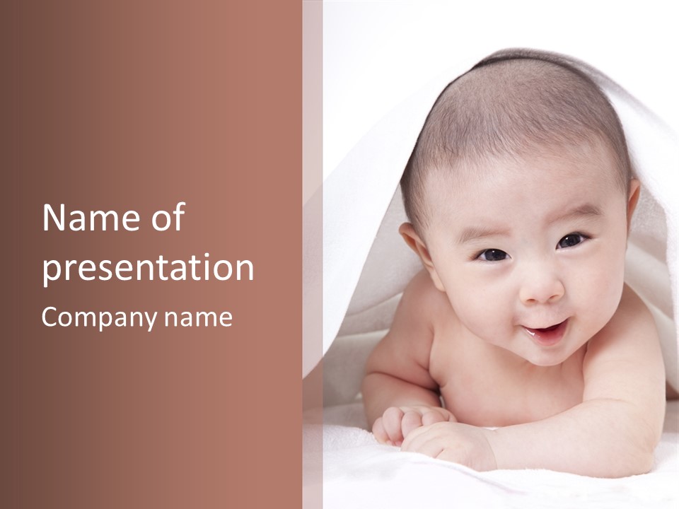 Baby Under The Covers PowerPoint Template