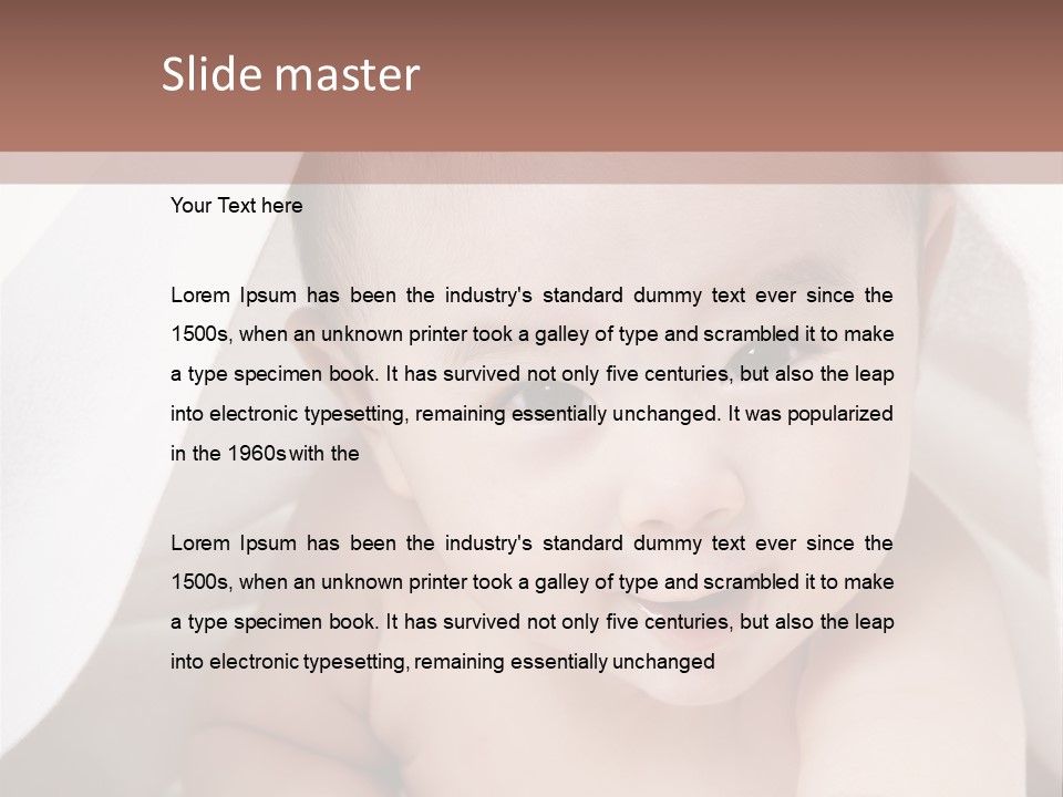 Baby Under The Covers PowerPoint Template