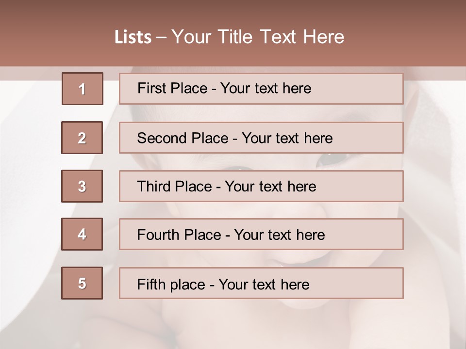 Baby Under The Covers PowerPoint Template