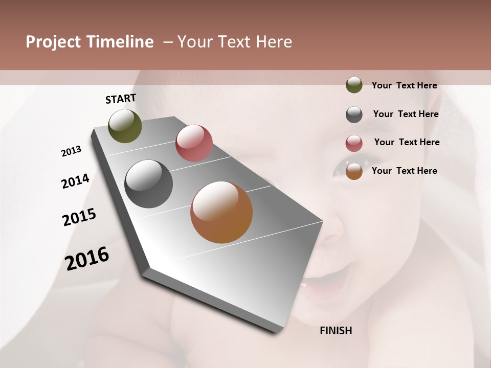Baby Under The Covers PowerPoint Template