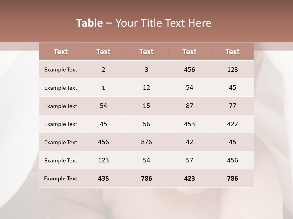 Baby Under The Covers PowerPoint Template