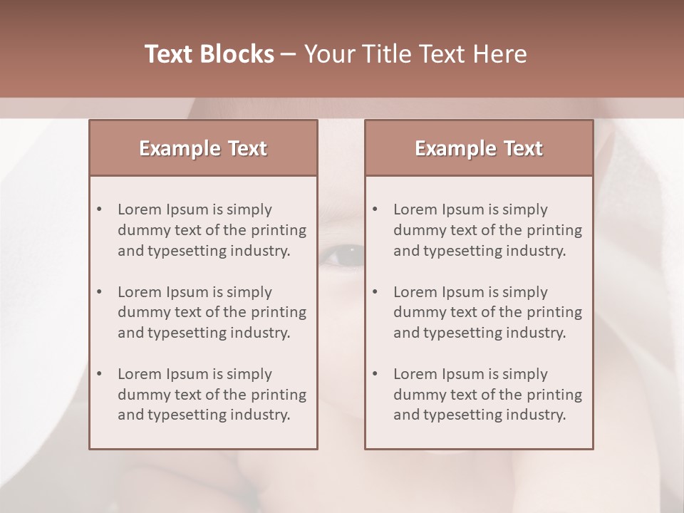 Baby Under The Covers PowerPoint Template