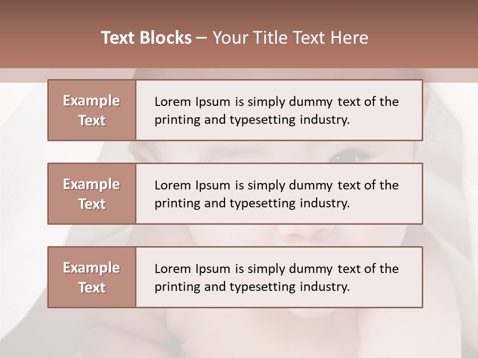 Baby Under The Covers PowerPoint Template