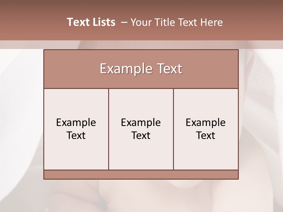 Baby Under The Covers PowerPoint Template