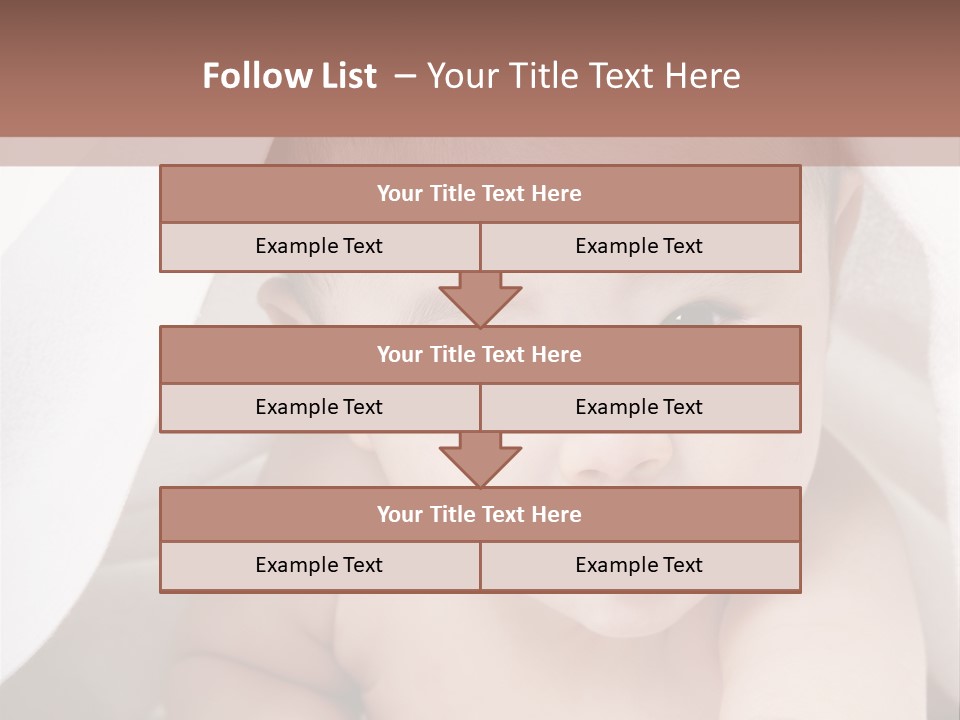 Baby Under The Covers PowerPoint Template