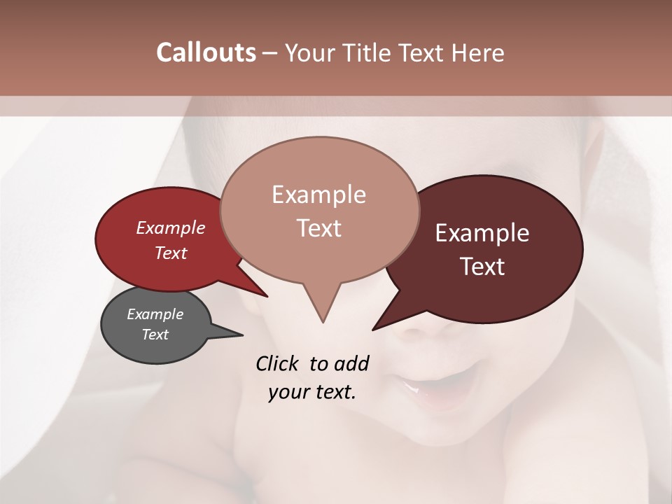 Baby Under The Covers PowerPoint Template