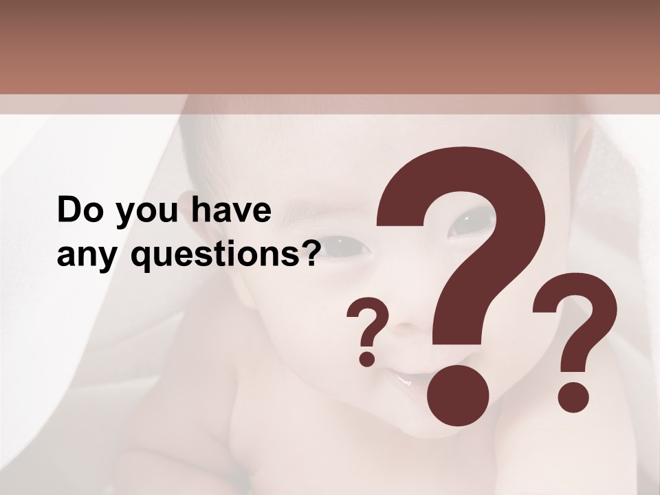 Baby Under The Covers PowerPoint Template