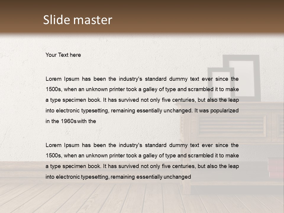 Interior Vase And Radio PowerPoint Template