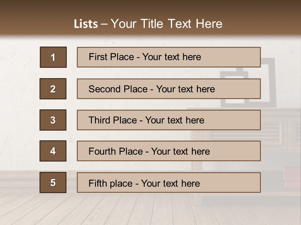 Interior Vase And Radio PowerPoint Template