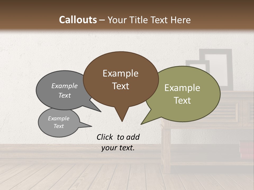 Interior Vase And Radio PowerPoint Template