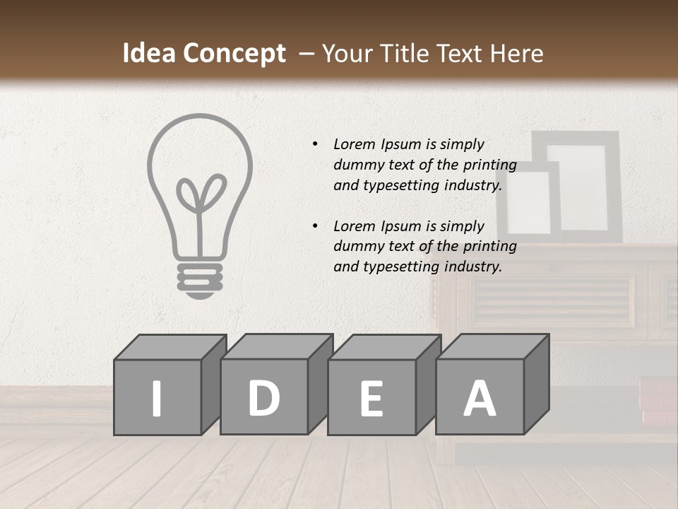 Interior Vase And Radio PowerPoint Template