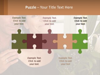 Man And Woman With Flowers PowerPoint Template