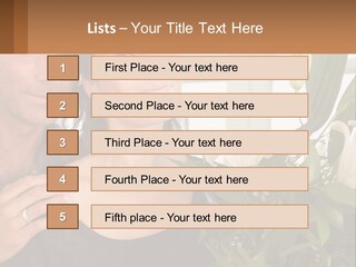 Man And Woman With Flowers PowerPoint Template