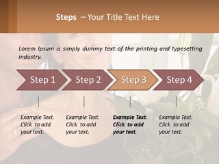 Man And Woman With Flowers PowerPoint Template