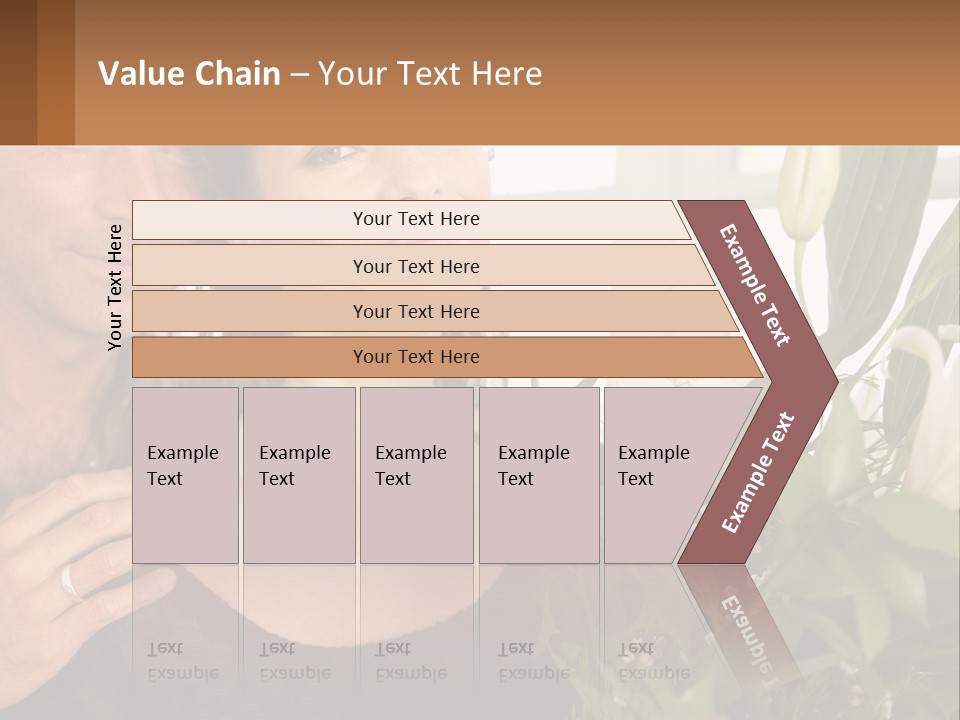 Man And Woman With Flowers PowerPoint Template