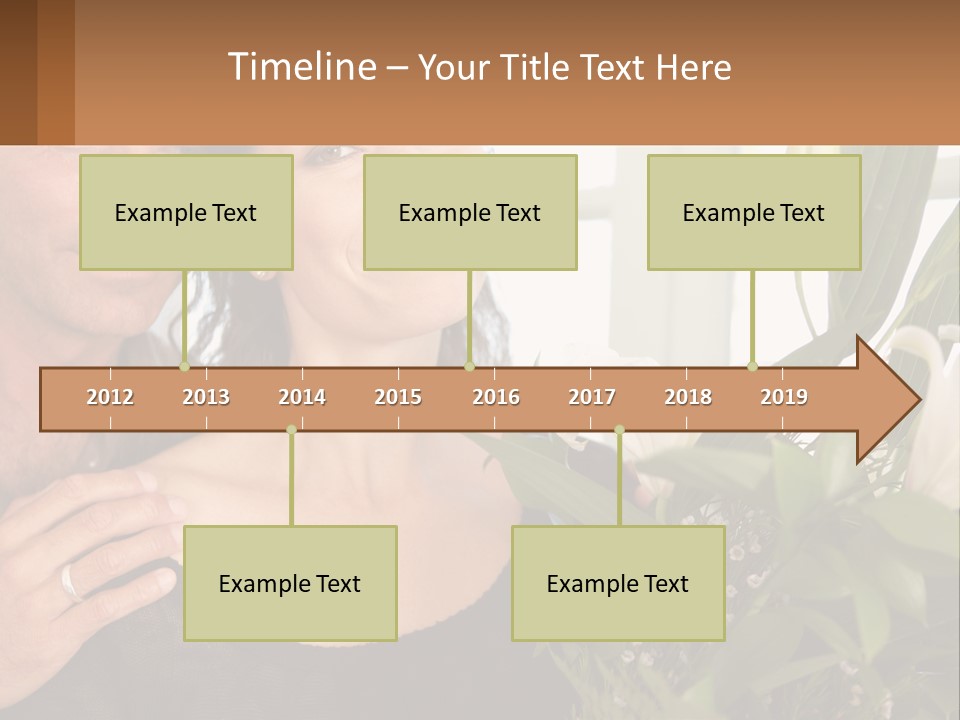 Man And Woman With Flowers PowerPoint Template