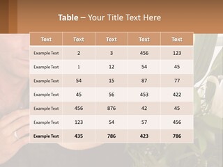 Man And Woman With Flowers PowerPoint Template