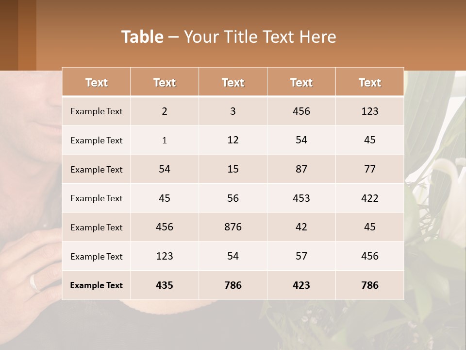Man And Woman With Flowers PowerPoint Template