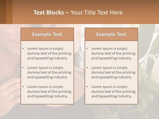Man And Woman With Flowers PowerPoint Template