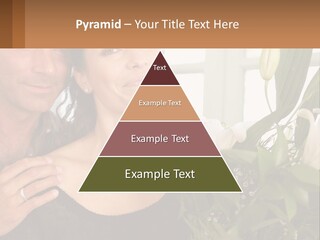 Man And Woman With Flowers PowerPoint Template