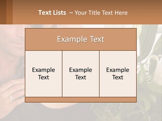 Man And Woman With Flowers PowerPoint Template