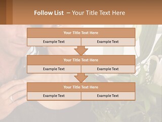 Man And Woman With Flowers PowerPoint Template