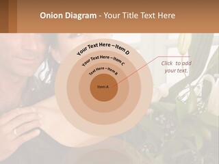 Man And Woman With Flowers PowerPoint Template